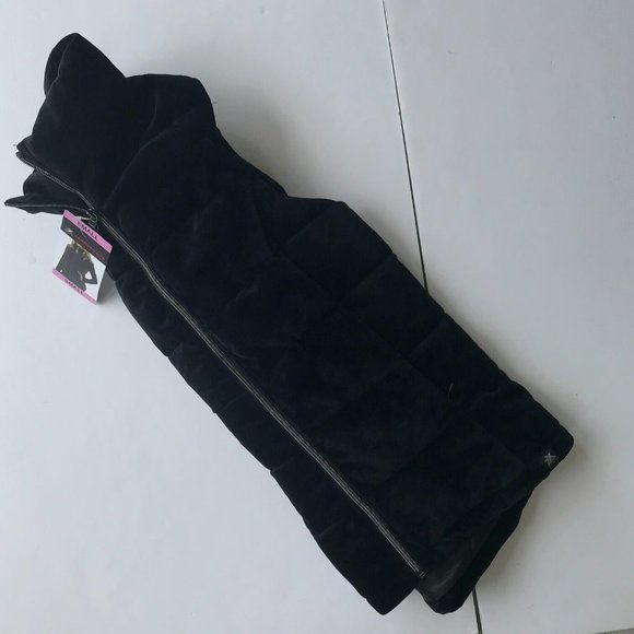 Zeroxposur Black Vest Small Black NWT Puffer Quilted Velour Front Zip Po… - Picture 9 of 14